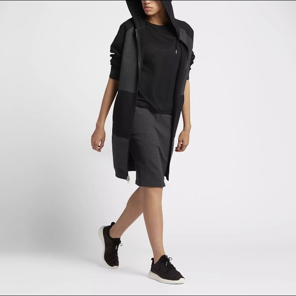 Nike Tops - Nike Lab Essential Zip Fleece Long Hoodie Coat